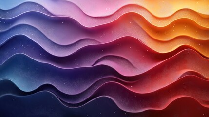 Wall Mural - set of waves in different colors 3d rende