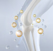 © Anusorn - healthy bone human with vitamin or Calcium, and Collagen, Medical food concept background 3d illustration.