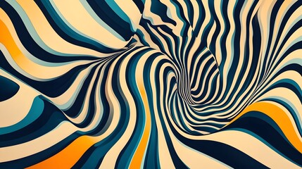 Wall Mural - abstract swirling striped pattern design