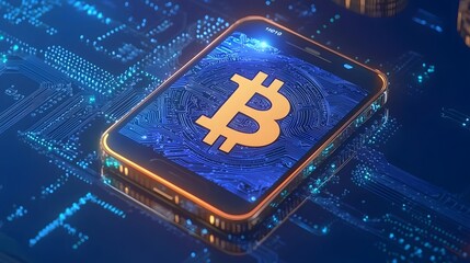 a fintech developer showcasing a mobile app for blockchain transactions to a small audience