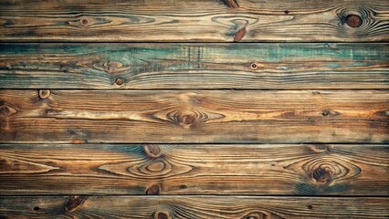 Wall Mural - Rustic Weathered Wooden Planks with Natural Grain and Subtle Color Variations