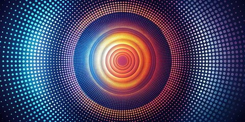 Wall Mural - abstract swirling vibrant circles of light and color