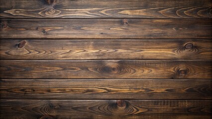 Wall Mural - Dark Brown Wooden Planks Background Texture for Design Projects