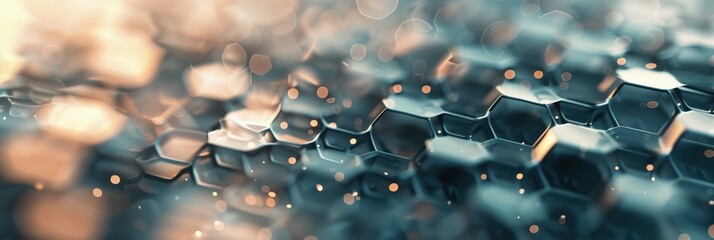 Abstract Hexagon Network: Geometric Digital Background