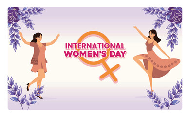 Wall Mural - Celebrating International Women's Day with Feminine Designs and Artwork.