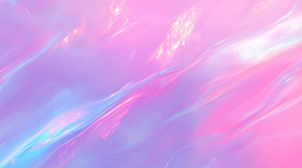 Wall Mural - abstract pink pastel holographic gradient background with blurred grainy texture, colorful digital n