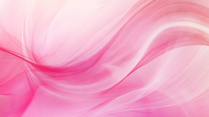 Wall Mural - Vibrant pink abstract background with flowing lines and smooth gradient effect, ideal for modern design concepts, branding, web banners, and creative projects