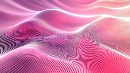 Wall Mural - vibrant pink abstract background with flowing lines and smooth gradient effect, ideal for modern des