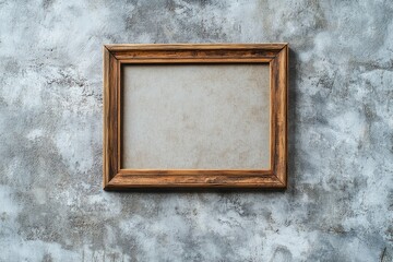 Canvas Print - Picture frame on concrete wall