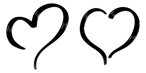 Wall Mural - doodle sketch style of hearts icon vector illustration for concept design.