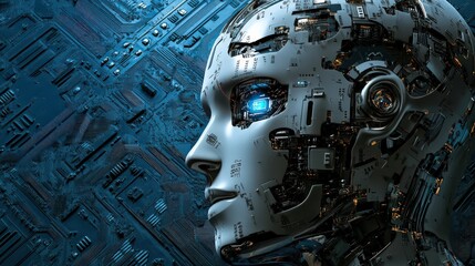 Wall Mural - a man automation expert discusses digital transformation and automation, showcasing how businesses i