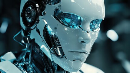 Wall Mural - a man automation expert discusses digital transformation and automation, showcasing how businesses i