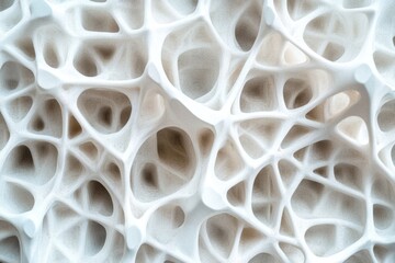 White mesh cube with holes