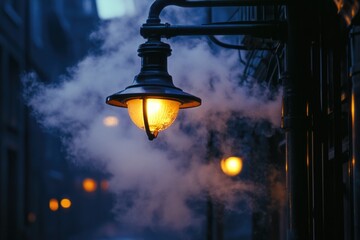 Sticker - Street Light with Steam