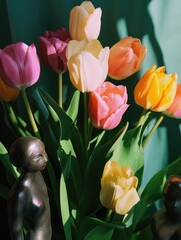 Wall Mural - Tulip bouquet