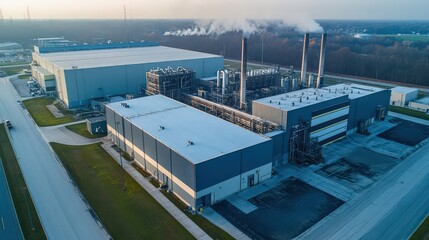 Wall Mural - generator systems power an industrial plant, keeping production lines running smoothly