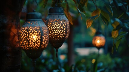 Wall Mural - hanging lanterns
