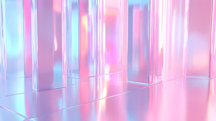 Wall Mural - a pink and blue background with a lot of glass and a lot of light. the background is very bright and