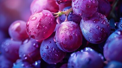 Wall Mural - high quality and smooth HD grape macro image --ar 16:9 Job ID: f71b2ef5-e5a4-4417-95ff-779537a112fb