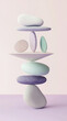 © adince - Modern Stand with Abstract Geometric Shapes and Floating Elements for Artistic Displays