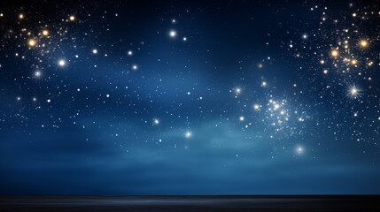 Wall Mural - a dark blue sky with a few stars. the stars are scattered throughout the sky. the sky is very dark a