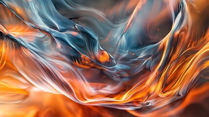 Aufkleber - Dynamic abstract shapes on a tilted plane studio setting digital art vibrant environment close-up motion capture