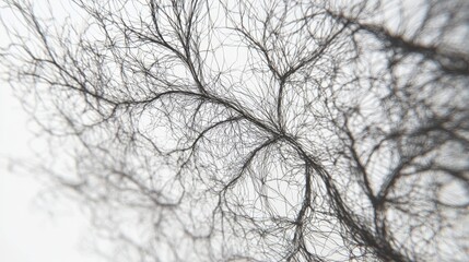 Aufkleber - Intricate nerve patterns on paper artistic display abstract concept minimalist environment close-up perspective