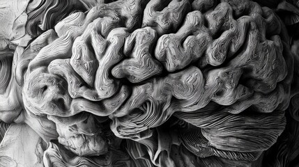 Aufkleber - Delving into brain complexity a scientific illustration of neuroscience lab dynamics in a clinical environment