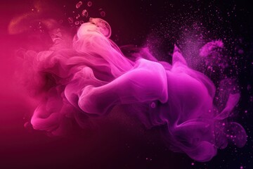 Wall Mural - Generative AI Producing Vibrant Pink Smoke Effects