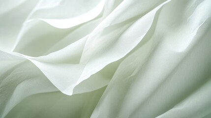 Poster - Soft, flowing white fabric drapes create a gentle, serene texture.