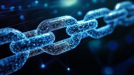 Wall Mural - stunning digital artwork representing concept of blockchain technology