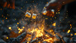 © Clocken - Campfire Marshmallows Roasting, Embers Glow