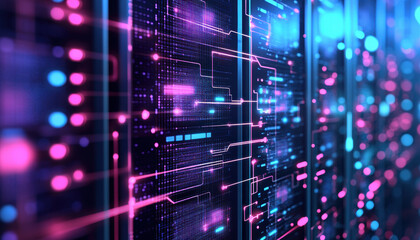 Futuristic Digital Data Network Abstract Technology Background