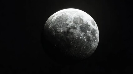 Wall Mural - a stunning view of a thin crescent moon re-emerging from shadow, set against a dark night sky, symbo