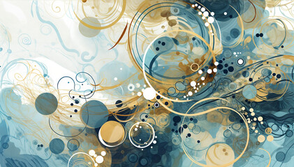 Wall Mural - abstract background with circles