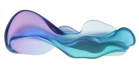 Canvas Print - a blue and purple wave is shown in a glass. the wave is very long and has a very smooth surface