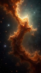 Wall Mural - illustration about outer space, vertical wallpaper