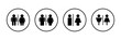 © Oliviart - Toilet icon vector isolated on white background. Toilet sign. Man and woman restroom sign vector. Male and female icon