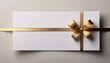 © Arthur - Elegant White Gift Box with Gold Ribbon Bow. Perfect for Weddings, Birthdays, Anniversaries, Corporate Gifting, Holiday Presents, Special Occasions, and Luxury Gift Cards Display