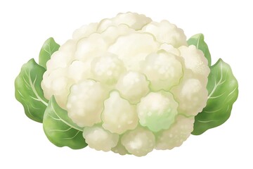 Wall Mural - cauliflower isolated on white background