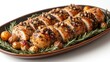 © Bejo Studio - Roasted turkey breast with herbs and nuts, sliced and served with roasted potatoes.