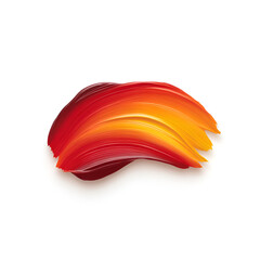 Poster - a vibrant abstract swirl of red and yellow paint, suggesting warmth and creativity.