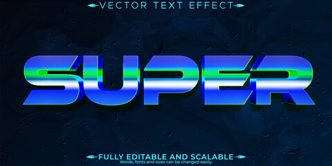 Wall Mural - Super editable text effect, editable space and metallic text style
