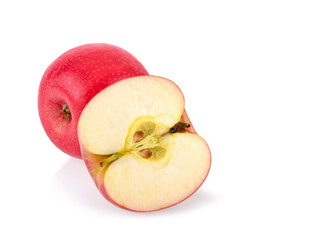 Wall Mural - pink apples isolated on white background.