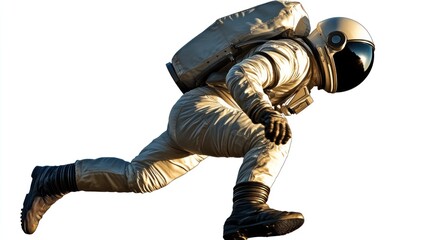 Poster - An astronaut in a spacesuit appears to be running, suggesting exploration or adventure.