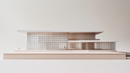 Aufkleber - A modern architectural model showcasing clean lines and a minimalist design.
