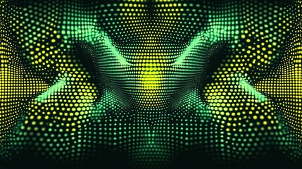 Poster - Abstract digital pattern with vibrant dots creating a dynamic visual effect.