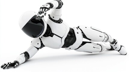 Poster - A humanoid robot in a dynamic pose, suggesting motion or action.