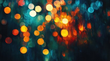 Canvas Print - Bokeh Effect of Christmas Tree Lights Creating a Festive Atmosphere During the Holiday Season