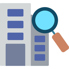 Sticker - Search Building Icon